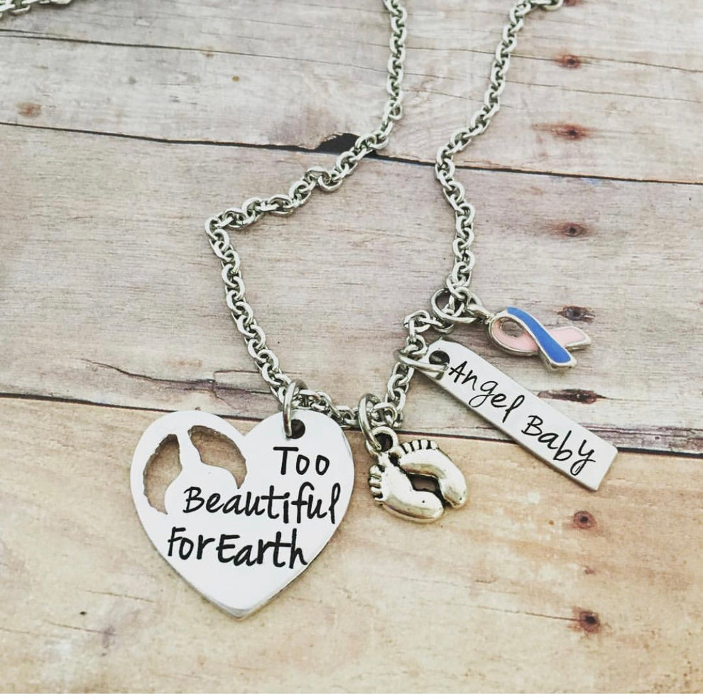 GOD HAS YOU IN HIS ARMS HEART NECKLACE – Made with Love by Angie