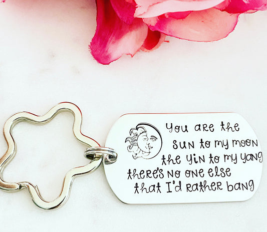 YOU ARE THE SUN TO MY MOON KEYCHAIN